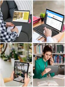 Relndoo Android Tablet 2-In-1 With Keyboard And Mouse, 2025 TopS Android 15 10 Inch Tablet, (4GB+4GB)RAM+64GB ROM, 1280*800px HD Touchscreen, 2MP+8MP Dual Camera, RK3562 Quad-Core 2.0 GHz, Tablet PC With Case, Mouse, Stylus, Keyboard, 6000mAh Battery, Supports 1TB SD Expansion, 802.11n Wifi 2.4G/5GWireless, GPS, Certified Tablets-Pink