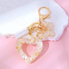 2025 Resin Hollow Heart Keychain With Tassel Butterfly Bag Pendant, Valentine's Day Gift, Hot Selling Cross-Border Item - Multicolor - View 6