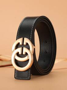 1 buc curea pentru bărbați cu cataramă netedă, design G, curea pentru pantaloni casual de înaltă calitate la modă