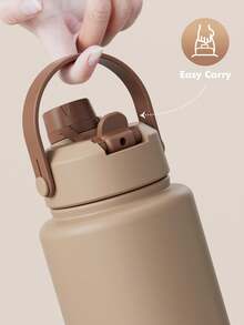 40盎司保温水瓶，配有二合一吸管盖，24小时保冷，防漏，不锈钢双层壁，适合运动、健身、旅行和上学使用。 - 棕色 - 查看 6