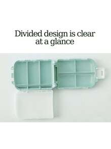 8格药片收纳盒旅行药盒带密封圈药片小盒小麦秸秆药品收纳盒旅行必需品假期返校用品药品收纳盒学校应急包应急包