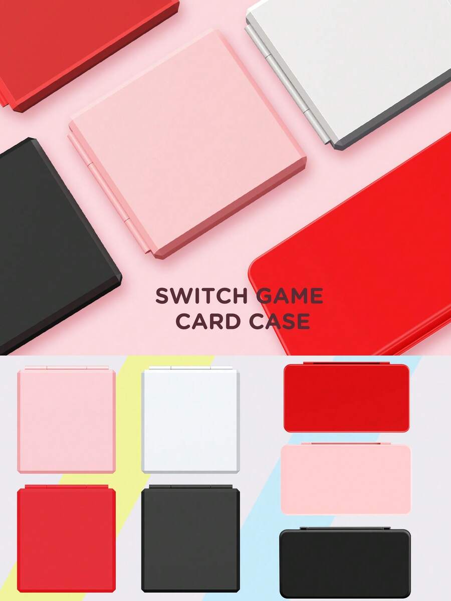 1 hộp đựng thẻ trò chơi Switch, tùy chọn 12 khe cắm và 24 khe cắm tương thích với New Switch 2 (2025), Switch NS/Switch OLED/Lite & Thẻ nhớ Micro SD, Hộp lưu trữ thẻ SD, Hộp lưu trữ thẻ nhớ, Hộp bảo vệ cứng để tránh mất mát, Hộp đựng thẻ trò chơi nhỏ gọn, Phụ kiện tay cầm chơi game, Phụ kiện Switch - Nhiều màu - Xem 1