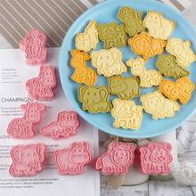 Cookie Cutters,3D Embossers Set ,3D DIY Cartoon Pressable Biscuit Mold DIY Cookie Stamp Kitchen Accessories Pastry Bakeware,Frosting Cutting Mold Fondant Baking Tools. Wedding Festival Wedding Gifts Wedding Cake Tools