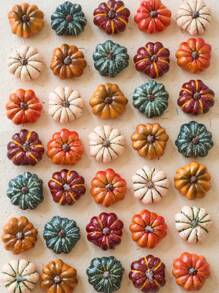 5 PIEZAS de Calabazas Artificiales Realistas Simuladas Calabazas Falsas Mixtas para Festivales de Halloween, Acción de Gracias, Cosecha de Otoño, Decoración del Hogar