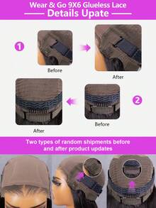 WIG FEVER Hair Wear & Go Glueless Wigs Straight Hair Human Hair Wig 180% 10-22 Inch Pre-Cut & Pre-Plucked 9x6 HD Skin Lace Front Wigs Hair Stuff Invisible Lace Breathable Lace Glueless Wig Soft Texture Skin-Friendly Adjustable Cap Pre-Bleached Tiny Knots Quick Ship Items Natural Color Hairline Weave Glueless Fairy - SNatural - View 8