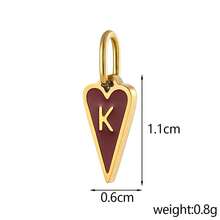 1 Cute Stainless Steel Pendant With 26 Colorful Heart Letters A-Z, Suitable For Bracelets, Necklaces, Earrings, Jewelry Making, Versatile For Daily Parties, And Gift Giving - Multicolor - View 17