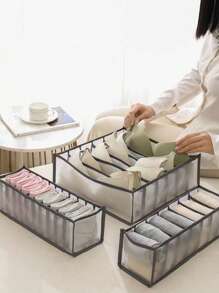 6 件/3 件/2 件/1 件 1 件节省空间的胸罩收纳盒 - 多功能衣柜抽屉隔板，适用于内衣、袜子、内衣和配饰 - 耐用的可折叠收纳盒，整理内衣的好解决方案，抽屉收纳袋、房间装饰、包、化妆包、梳妆台、旅行、化妆包、旅行必需品、收纳袋、收纳、旅行必需品、化妆品收纳袋、化妆包、化妆品收纳袋、收纳袋、洗漱包、桌面收纳袋、化妆包、化妆整理、梳妆配件、化妆包、化妆包、珠宝盒、小袋、化妆刷架、刷子架、香水收纳袋、小袋 - 彩色 - 查看 5