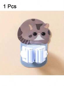 1pc, 4PCS Sponge Holder For Kitchen, Cartoon Style Drain Wall Rack For Sponges, Mop Clip, Punchless Wall Mount, Multifunctional Desk And Sink Organization, Space Saving Kitchen Accessory, Cute Cartoon Design, Seamless Mop Holder For Home, Plastic Construction, Easy Install, Keeps Countertops Dry And Neat, Ideal For Kitchen Sink, Laundry, And Mudroom - Multicolor - View 10