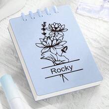1/3/5/10 piezas Cuaderno mini de hojas sueltas personalizado, cuaderno de bolsillo con nombre y flor guardiana personalizados, cuaderno portátil personalizado, planificador de alta estética, adecuado para registros de oficina, notas de reuniones, notas de estudio; cuaderno personalizado para la temporada de graduación, cuaderno para el regreso a clases, cuaderno profesional personalizado, regalo para la temporada de graduación, regalo para el regreso a clases, regalo personalizado de empresa, regreso a clases - Multicolor - Ver 30