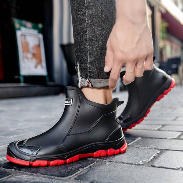 Męskie kalosze do połowy łydki, buty kucharskie, wodoodporne, antypoślizgowe, trwałe, wygodne
