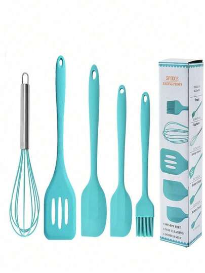 Kit C/ 5 peças Utensílios de Cozinha De Silicone - D.K.L