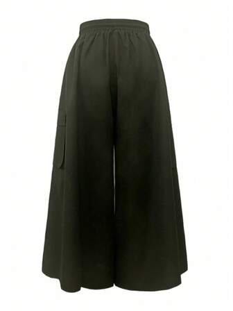 大码女式时尚宽松工装阔腿裤