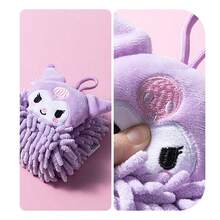 Miniso Sanrio Kuromi 雪尼尔手巾，雪尼尔纤维柔软亲肤，吸水性强，可悬挂于室内方便取用（1 条） - 紫色 - 查看 3
