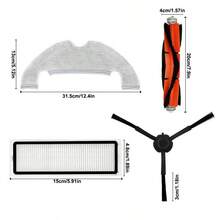 For Xiaomi Mi Robot Vacuum-Mop 2 Ultra STYTJ05ZHM Vacuum Cleaner Parts Filter Dust Bags Mop Cloth Main Side Brush Accessories Kit - Includes 2 Main Brush 4 Side Brush 4 Hepa Filter 4 Dust Bags 4 Mop Rag Accessory (18-Pack) - Multicolor - View 9