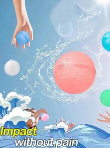 3/6/12/24 Stücke zufällige Farbe selbstschließende wiederverwendbare Wasserbälle - Schnell-Füll-Wasserbomben-Spielzeug - Silikon Wassersplash-Bälle, Wasserbomben, coole Spielsachen - Sommer Schwimmbad Strand Outdoor Spielzeug - Geeignet für Kinderspielzeug und Kinderspiele