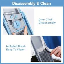 Piorlado Vegetable Slicer, Kitchen Accessaries, Adjustable Vegetable & Fruit Chopper With 4 Modes Dicer, Julienne Kitchen Chopping Artifact - Blue - View 7