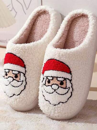 2025 New Christmas Slippers, Women's Slippers, Couples Slippers, Home Slippers, Winter Slippers, Autumn/Winter Slippers, Santa Claus, Gingerbread Man, Reindeer, Snowman, Warm And Non-Slip, Comfortable With Plush Lining