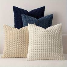4 fundas de almohada de terciopelo suave con diseño moderno de doble cara para sofá, respaldo de silla de oficina, fundas de cojín para mesita de noche y fundas de cojín decorativas lavables a máquina para sofá y cama. - Conjunto de cuatro piezas verde oliva - Ver 4