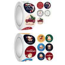 100/500/1000/1500 PCS Christmas Stickers, Self-Adhesive Holiday Decorative Stickers Labels For Christmas Decorations, Santa Snowman Stickers For Cards, Gift Boxes, Crafts, Envelope Seals Christmas Christmas Decorations Christmas Pajamas Christmas Gifts Christmas Decor