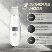 Ultrasonic Face Scrubber Facial Peeling Skin Scrubber Deep Facial Cleaning Spatula Acne Pore Ultrasonic Scrubber Facial Cleanser - White - View 8