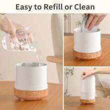 250ml Ultrasonic Essential Oil Diffuser - Quiet Home Humidifier With 7 LED Lights & Auto Shut Off Timer, Suitable For Large Nursery, Hotel, Plants