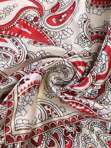 1条复古美式风格头巾，街头时尚佩斯利花纹和豹纹印花头巾，女士防晒头带 - 彩色 - 查看 8