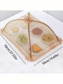 1pc Food Cover, Foldable Dining Table Food Cover, Dustproof And Fly Proof Household Vegetable Cover Umbrella, Rectangular Mosquito Proof Kitchen Cover,Insect-Proof Food Cover,Foldable Outdoor Food Hood,Both Indoor And Outdoor Can Be Used