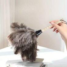 Set de 10 piezas de artículos de limpieza: 1 pieza Plumero con mango de madera, 2 piezas Cepillos de limpieza, 2 pares Guantes de limpieza, 5 piezas Paños de limpieza, Limpieza de polvo en el hogar, Limpieza de polvo en el automóvil, Limpieza de polvo portátil, Artículos de limpieza para el hogar y comercial, Herramientas de limpieza, Artículos esenciales para volver a la escuela