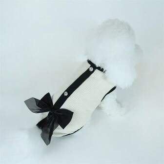 Vestito a fiocco di coppia nuovo per la primavera, abbigliamento per cani di razza Barboncino, Teddy, Chihuahua, forniture per gattini