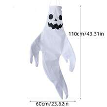 Halloween Decorations Outdoor Halloween Party Decor Indoor Ghost Ghost Decorations String Suitable For Porch Yard Garden Lawn Spirit Weathervane Ghost Hanging Haunted House Escape Room Scene Props