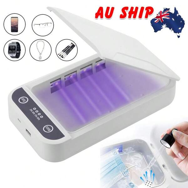Portable Lamp Phone Jewelry Watch Box With USB Power Disinfection Cleaner Case Fast And Effective Germ Killing
