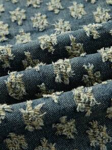 男士复古街头风美式长袖牛仔夹克，小众，秋季款 - 中等水洗藍 - 查看 4