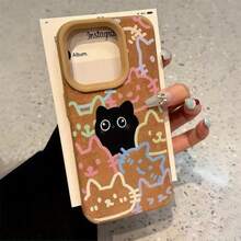 Funda con diseño de líneas negras para phone. Compatible con phone 15 Pro, 13, 14 Plus, XS, 16, 11 y 12. Funda de piel sintética suave y resistente. - Colores mixtos 1 - Ver 4