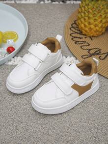 1 par de tênis infantis unissex com , confortáveis e antiderrapantes, adequados para uso ao ar livre em todas as estações - Branco - Ver 3