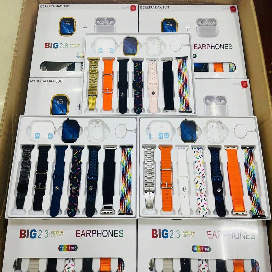 New Arrival 10-In-1 S9 Ultra Smart Watch – Bluetooth Calling Smartwatch With Wireless Earbuds, 7 Interchangeable Straps – Fitness Tracker, Heart Rate Monitor, Sports & Running Watch – Compatible With IOS & Android – Best Gift For Christmas, Cyber Monday, Valentine's Day, Mother's Day, Father's Day, New Year, Birthdays - 經典銀色版 - 查看 1