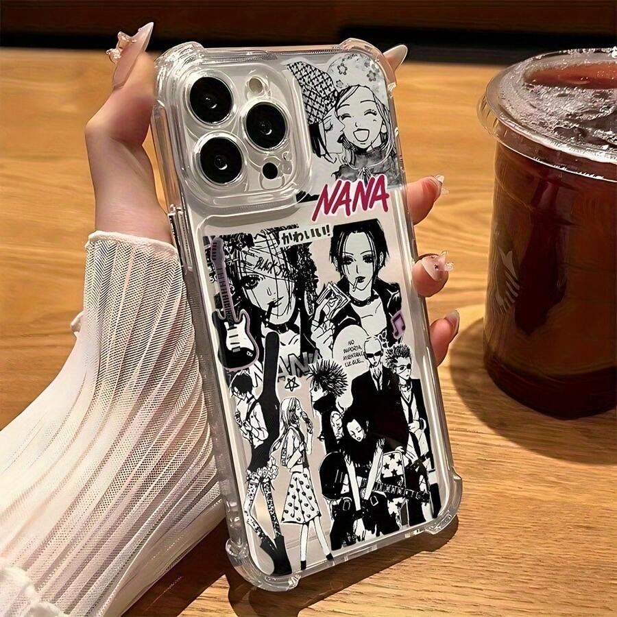 Anime Nana Osaki Phone Case Compatible With IPhone 16 15 14 13 12 11 Pro Max X XR XS MAX 8 7 Plus Shockproof Transparent Soft Back Cover - Kiểu 1 (1 cái) - Xem 1