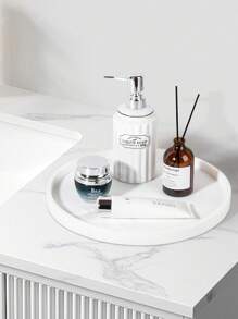 硅胶浴室梳妆台托盘 – 香水托盘、手巾托盘、乳液瓶架、马桶托盘、液体皂液器托盘 – 浴室和厨房台面托盘、浴室配件、房间装饰