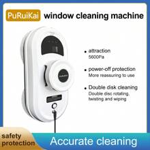 PuRuiKai Smart Window Cleaning Robot – Auto Glass Cleaner With Remote & Edge Detection - EU C Type Plug(220-240V) - View 3