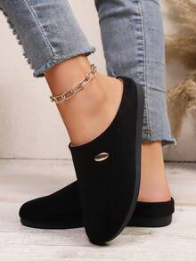 Pantofole da donna alla moda, slip-on, con suola e tomaia morbide, scarpe casual da casa, adatte per autunno/inverno