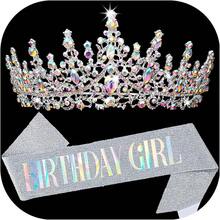 BIRTHDAY GIRL Birthday Sash And Crowns Women Birthday Sashes Women Party Decoration Happy Birthday Accessory - 北極光 - 查看 2