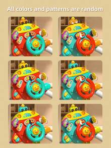 1pc Kids Steering Wheel Toy, Baby Simulation Co-Pilot Educational Toy, Gift For Baby Boys And Girls, Christmas Gift (All Colors & Patterns Random) - Multicolor - View 9
