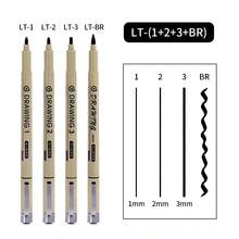 3 支/4 支/5 支绘画和艺术微型细线笔，绘图针笔适用于日记、线条画、漫画线、素描和水彩画艺术用品