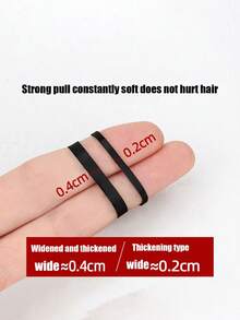 100/300/500/1000 chiếc Dây chun nhỏ màu đen dày dặn dùng một lần, phụ kiện tóc, dây buộc tóc bền chắc. - Nhiều màu - Xem 6