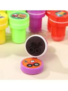 10Pcs RandomStyle Construction Trucks Stampers Construction Party Favors Truck Party Favors Self Inking Stamps Classroom Rewards Party Treat Goody Bag Stuffers For Kids Birthday Party Supplies