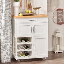 SoBuy FKW45 Kitchen Storage Trolley Serving Trolley Kitchen Storage Cabinet With Stainless Steel Worktop Kitchen Trolley Kitchen Storage Trolley Kitchen Rolling Storage Cart Kitchen Rolling Storage Trolley Kitchen Bakers Rack Kitchen Island On Wheels Kitchen Island With Seating Kitchen Sideboard Kitchen Trolley With Worktop Kitchen Furniture Morden Style Minimal Style Nordic Style - White+Khaki - View 5