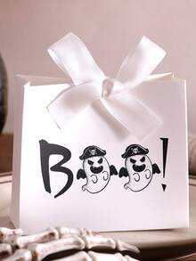 5pcs/Set Kotak Hadiah Mini Hantu BOO dengan Pita Hitam, Cocok untuk Menyimpan Permen Halloween, Cokelat, dan Hadiah Kecil, Desain Hantu Lucu, Cocok untuk Dekorasi Halloween dan Penggunaan Natal - beraneka warna - View 20
