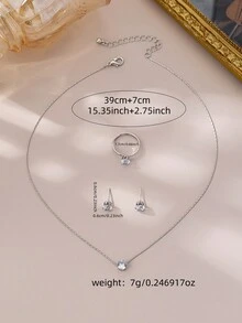 1 Bộ vòng cổ đá Zirconia thời trang nữ - Nhiều màu - Xem 5