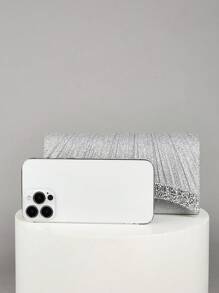 REMANLAND 迷你闪亮链条折叠褶皱方形手拿包，镶钻晚宴包，完美搭配女士舞会礼服、派对配饰、亮片连衣裙、闪亮连衣裙、优雅连衣裙，优雅舞会包，完美搭配伴娘，适合婚礼招待会、派对、婚礼、舞会、盛会和其他场合。