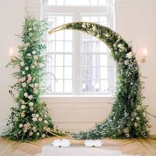 6.9ft Golden Moon Wedding Arch Backdrop Stand, Metal Crescent Moon Arch For Wedding Ceremony, Bridal Shower, Birthday Party, Anniversary Backdrop Decoration, Indoor & Outdoor Use,Halloween Decoration - 金色的 - 查看 1