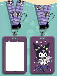 1pc Kulomi Cartoon Bus Pass Holder - Durable TPU Material, Protects ID Cards And Metro Cards